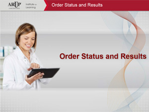 ARUP Order Status and Results