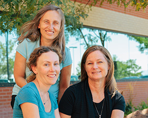 Drs. Bayrak-Toydemir and Wooderchak-Donahue and genetics counselor McDonald in the ARUP lobby