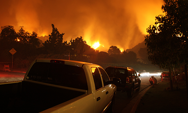 a wildfire in the Western U.S.