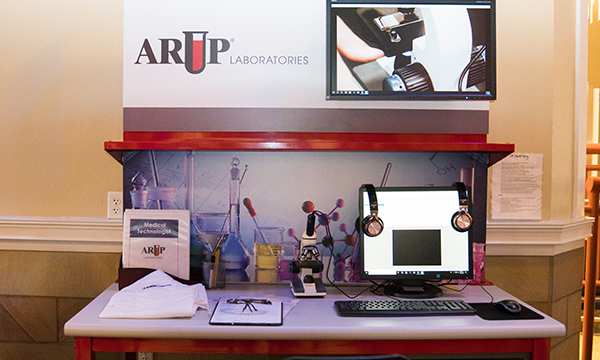ARUP lab demonstration kiosk at Junior Achievement City