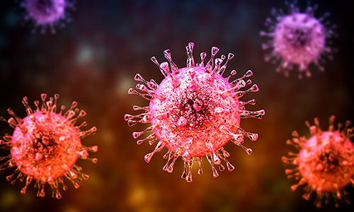 photo illustration of cytomegalovirus molecules
