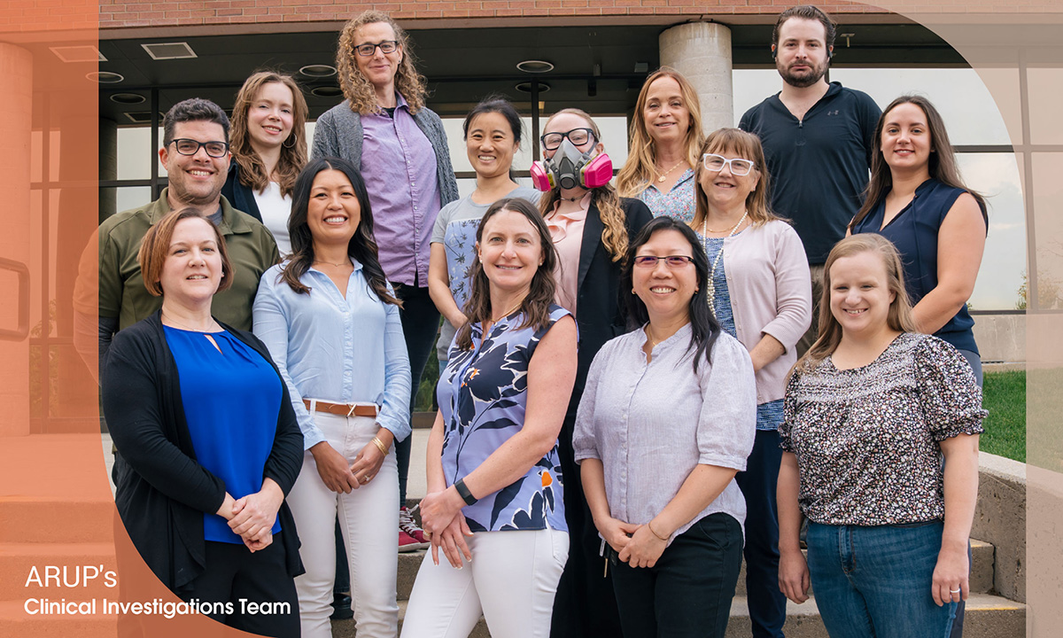 Group photo of the ARUP Clinical Investigations team