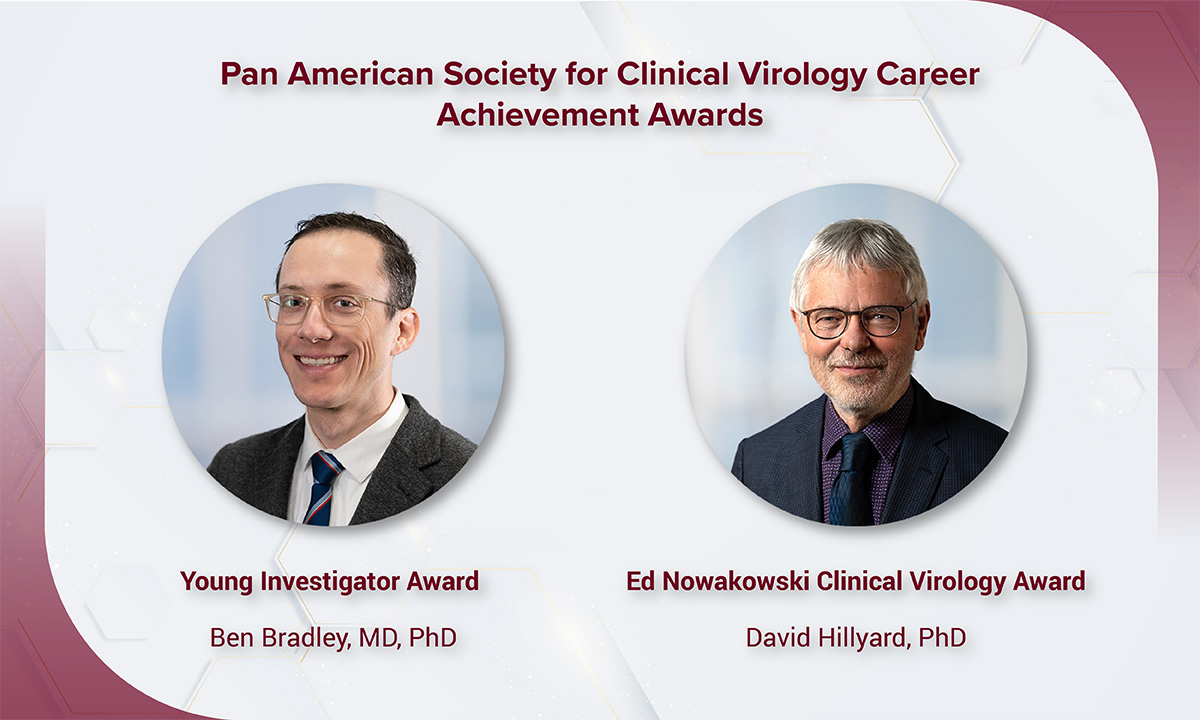 Headshots of David Hillyard, MD, and Ben Bradley, MD, PhD