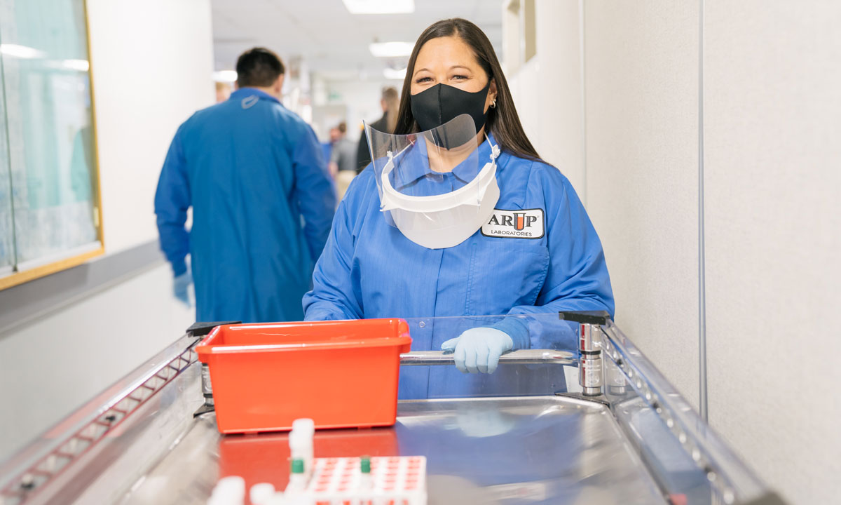 Brook Berger working in the lab