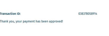 screenshot of submit message