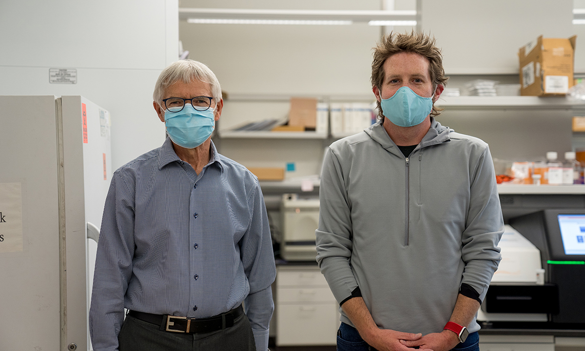 David Hillyard, MD, medical director of ARUP’s Molecular Infectious Diseases Laboratory, and Kelly Oakeson, PhD, Utah Public Health Laboratory chief scientist of bioinformatics and next generation sequencing