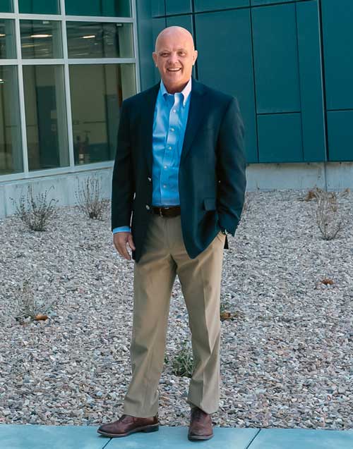  New CEO Andy Theurer stands outside in front of ARUP's new facility