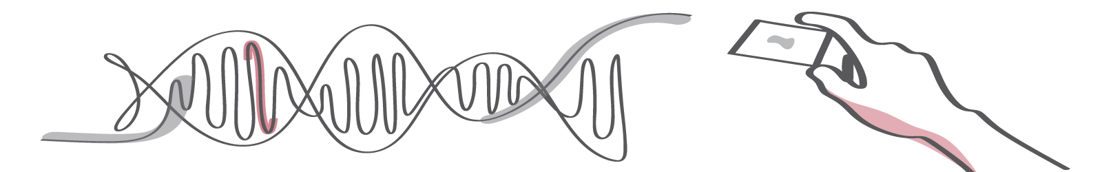 Line drawing of DNA strand