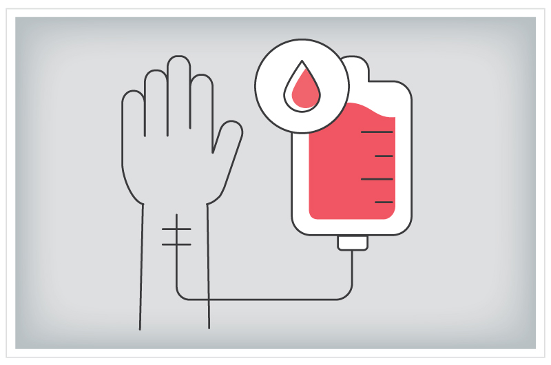Icon representing blood donation