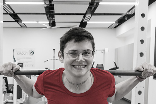 An employee uses the ARUP Wellness Center