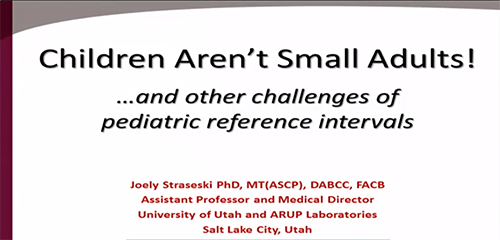 ARUP Pediatric Reference Intervals