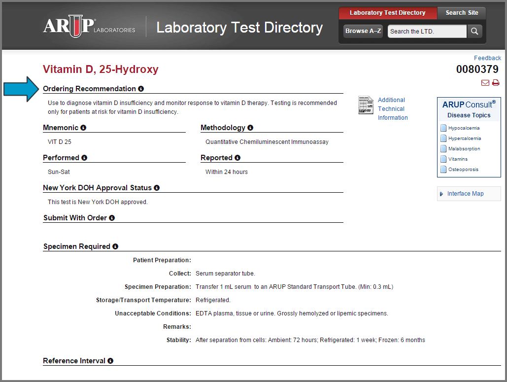 ARUP Laboratory Test Directory