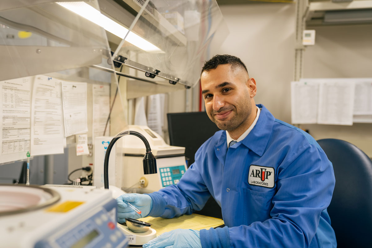 Waseem Anani, MD, medical director of ARUP Blood Services and the Immunohematology Reference Lab