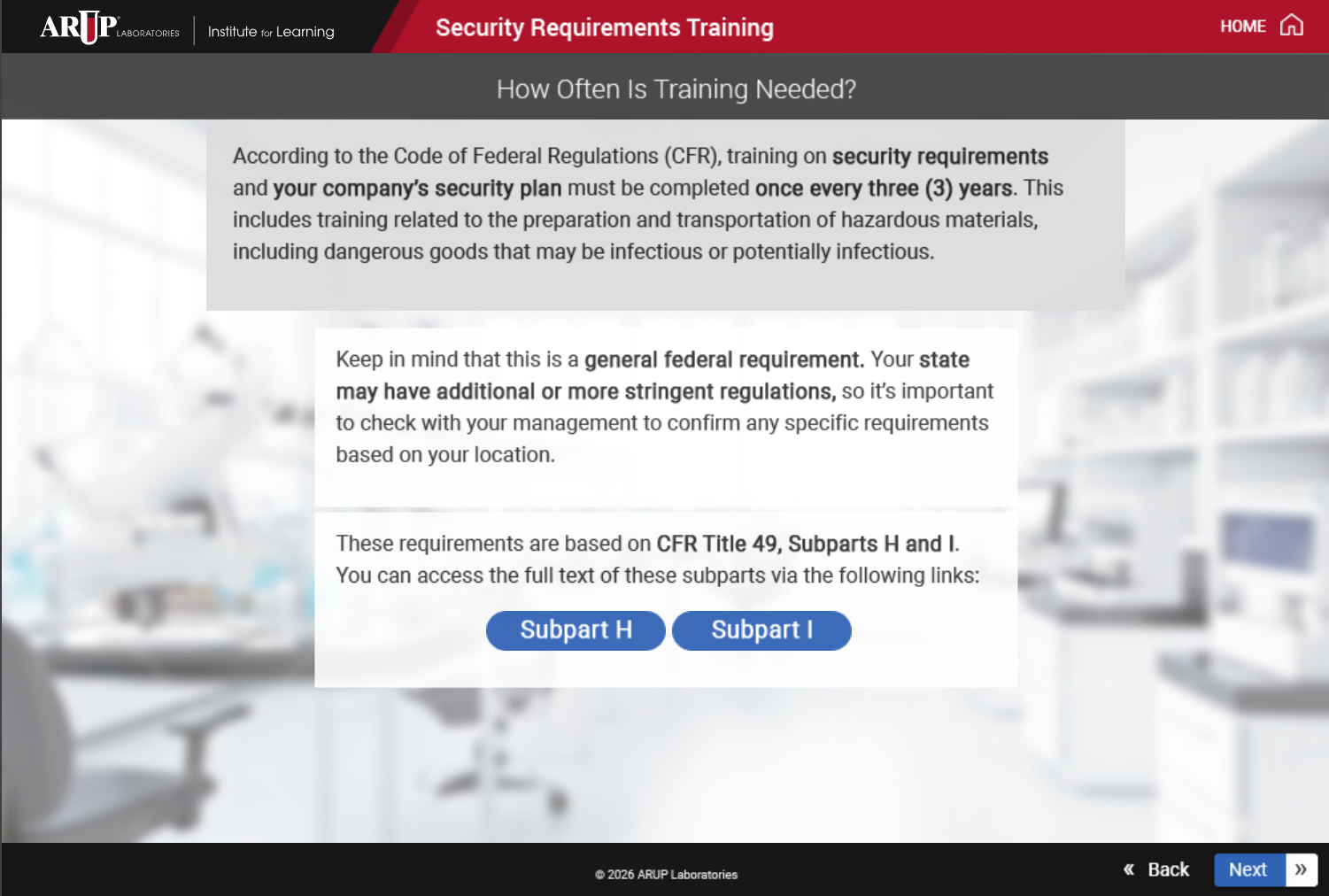 Security Requirements Course